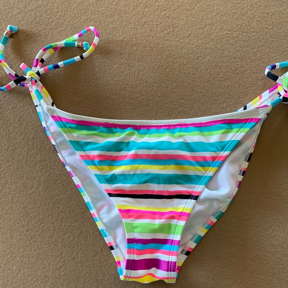 Colorful Stripy Roxy Bikini Bottom